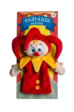 TEDDIES Handpuppe Kašpárek mit Glöckchen 27 cm / Handloch / Weicher Plüsch