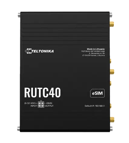 Teltonika RUTC40 / Industrierouter / 4G (LTE) / Wi-Fi 6 / Dual SIM & eSIM / 4X LAN / 1x WAN