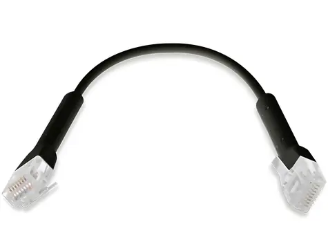 Ubiquiti U- Cable-PATCH-RJ45-BK schwarz / Patchkabel / Cat6 / 0,22 m / UTP