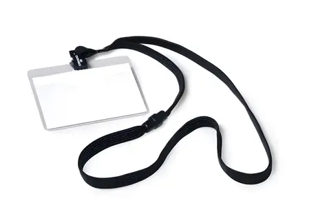 Durable Namensschild-Textilband 10 schwarz / Namensschild / Textilband / 6 x 9 cm / 10 Stück