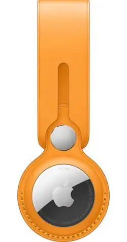 Apple AirTag Lederschlaufe - Kalifornischer Mohn / Lederschlaufe