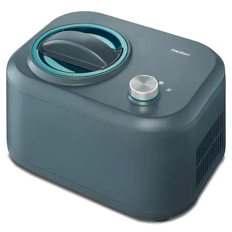 Medion LIFE MD 10169, schwarz/Edelstahl / Eismaschine / 100 W / 1 l / Kompressorkühlung