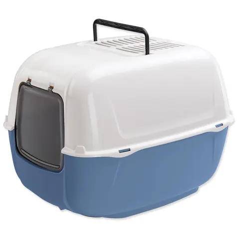 Ferplast Prima blau / Katzentoilette / Mit Deckel / 39,5 x 52,5 x 38 cm