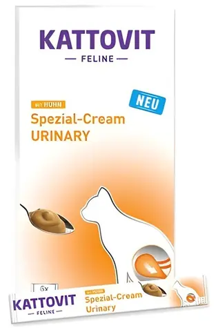 Kattovit Harnwegs-Hühnchen 6x15 g / Katzenleckerli / Creme / Tierfutter
