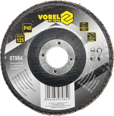 Vorel Lamellenschleifscheibe / 125 mm / P80