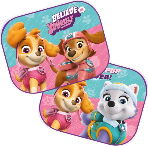 Paw Patrol Mädchen-Sonnenblenden für Kinder, 2er-Set / Sonnenblende / Seitenfenster / Kindermotiv