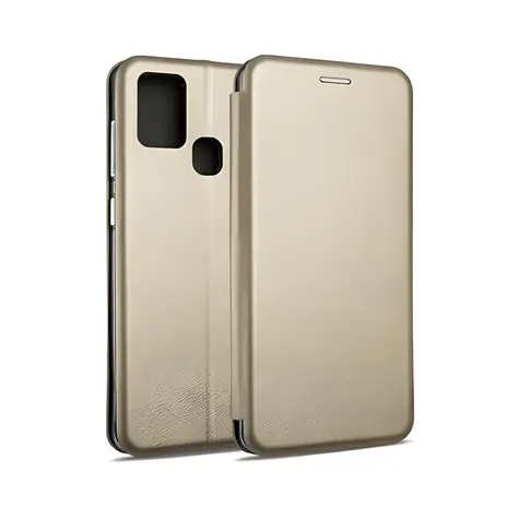 Beline Magnetische Klapphülle für Samsung Galaxy A21s (SM-A217) Gold / Hülle / Buchhülle / Magnetverschluss