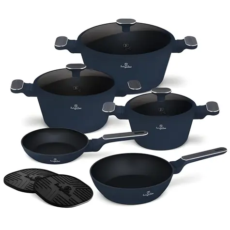BERLINGERHAUS Kochgeschirr-Set „Deep Sea Collection“ mit Titanbeschichtung / 10-teilig