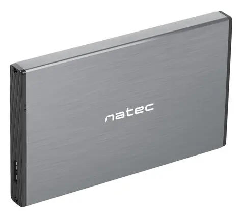Natec Rhino Go grau / Externes Gehäuse / 2,5" SATA HDD/SSD / USB 3.0