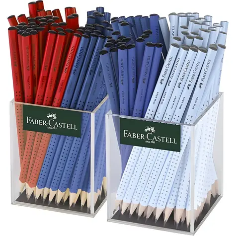Faber-Castell Grip 2001 / Graphitstift / dreieckig / B / Farbmischung / 144 Stück