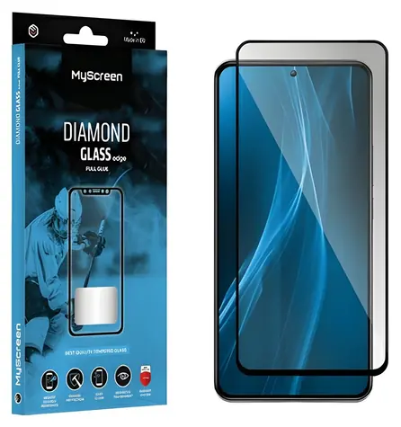 MyScreen Diamond Glass Edge FullGlue Schwarz / Schutzglas / Samsung Galaxy A05/A05s / vollflächige Verklebung / 9H