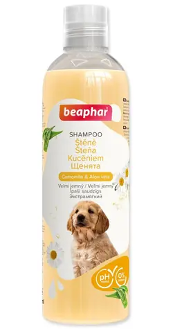 Beaphar Welpenshampoo 250 ml / Shampoo / pH-neutral / Kamille und Aloe Vera