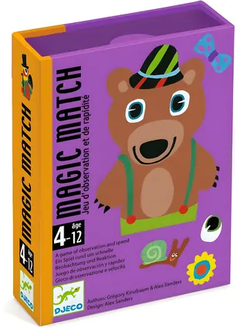 DJECO Magic Match Kartenspiel / Wahrnehmungsspiel / 36 Karten