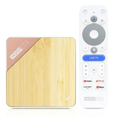 Homatics Box 4K Pro V2 AI-SR / Multimedia-Player / Google TV / 4K Ultra HD / Wi-Fi 6 / 64 GB / 4 GB RAM