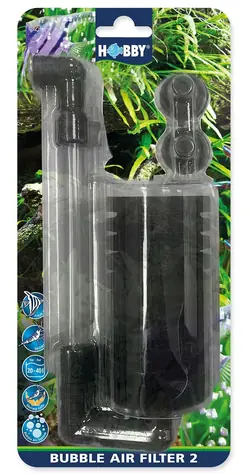 HOBBY Innenfilter Bubble Air 2 / Mechanische und biologische Filterung / Schwammfilterelement / Für Aquarien von 20-40 l