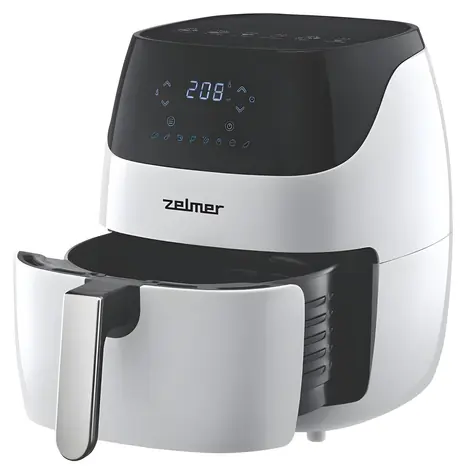 Zelmer ZAF5501W weiß / Heißluftfritteuse / 1500 W / 5 l / 8 Programme