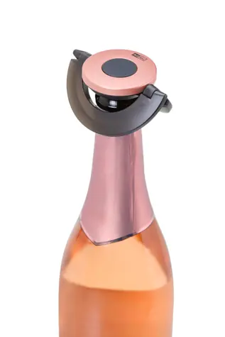 AdHoc GUSTO schwarz-rosa Champagnerverschluss / Kunststoff/Silikon / 8,2 x 1,7 cm
