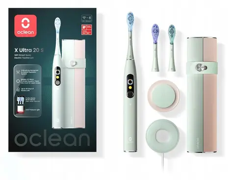 Oclean X Ultra 20er-Set AI Mint / Schallzahnbürste / KI-Sprachführung