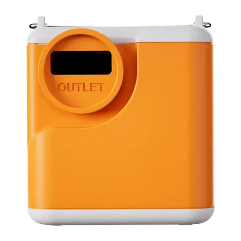 Flextail Nano Pumpe 5C2 orange / Tragbare Luftpumpe / Druck 4,5 kPa / Fördermenge 200 l/min / LED-Taschenlampe