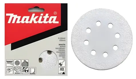 Makita P-33370 / Schleifpapier K100 / Durchmesser 125 mm / 8 Löcher / 10 Stück