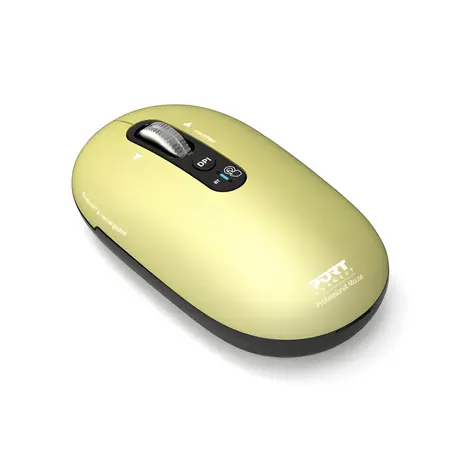 PORT CONNECT Pure MAC lime / Kabellose Lademaus / Bluetooth / Freilauf-Mausrad / 3200 DPI