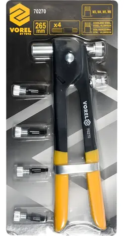 Vorel Nietzange M3-M6 / Nietzange / für Nietmuttern / Stahl, Edelstahl, Aluminium
