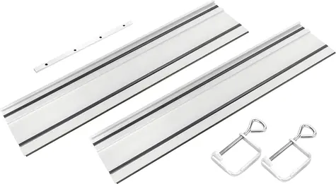 Graphite Führungsschiene für Tauchsäge / Führungsschiene / 2 x 700 mm / Kupplung und 2 Klemmen