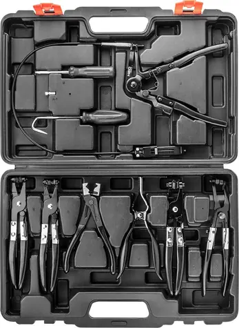 Neo Tools 11-228 / Schlauchschellenzangensatz / 9-teilig.