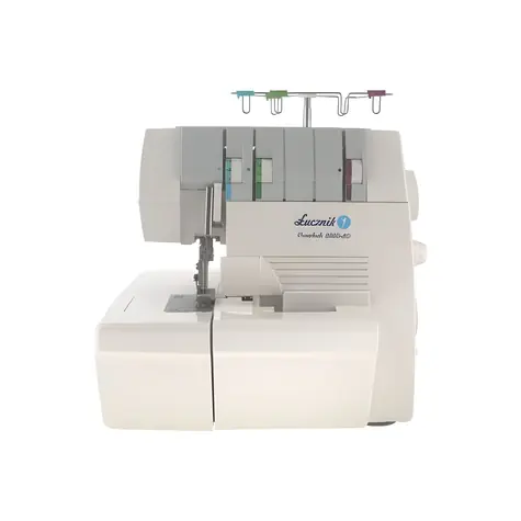 Łucznik Overlock 820D-3 weiß-blau / Overlock-Nähmaschine / 2 Nadeln / 90 W / 1200 U/min