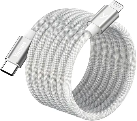 YENKEE YCU MAGNETIC 01 weiß / USB-C/Lightning-Kabel / MFi / 1,5 m / 480 Mbit/s