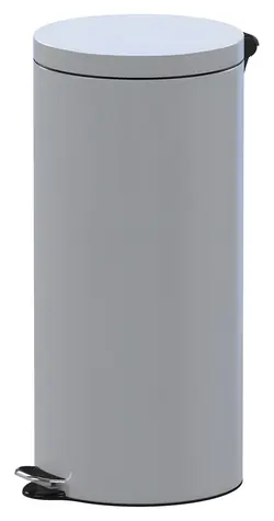 ALDA Treteimer Freedom Fresh Weiß / 30 l / Click Clock-Mechanismus / Lackierter Stahl
