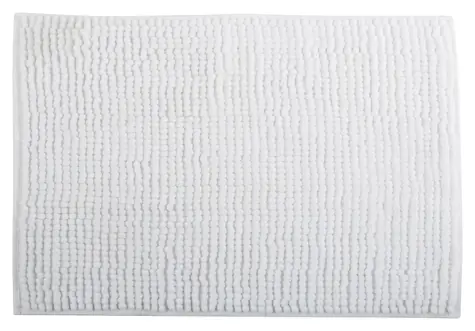 MSV CHENILLE weiß / Badematte / Mikrofaser / rutschfest / 50 x 80 cm