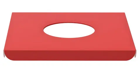 ALDA Eko Square rot / Mülleimerdeckel / 60 l / Aluminium / lackierter Stahl
