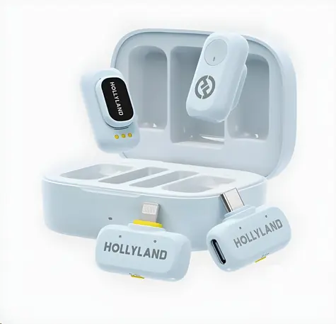 LARK A1 Combo hellblau / Drahtloses Mikrofon / USB-C- und Lightning-Empfänger / Geräuschunterdrückung