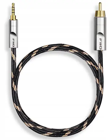 FiiO -Kabel, 3,5-mm-Klinkenstecker auf Cinch (Cinch), schwarz / Audiokabel / 20 cm