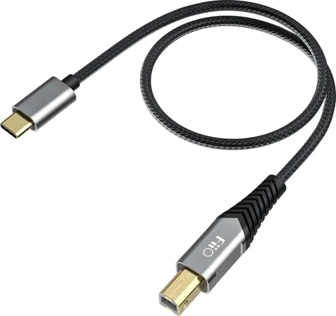FiiO Kabel USB-C - USB-B 0,5 m schwarz / Kabel / USB-C (M) - USB-B (M)