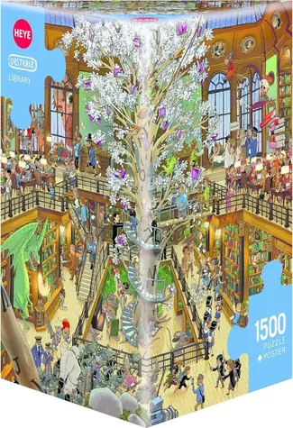 HEYE Puzzle-Bibliothek / 1500 Teile / 80 × 60 cm