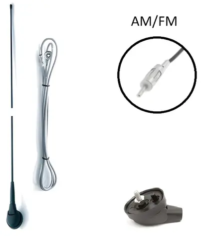 Calearo CAL-7651006 / Antenne / AM/FM / passiv / DIN / 84 cm / mit Kabel