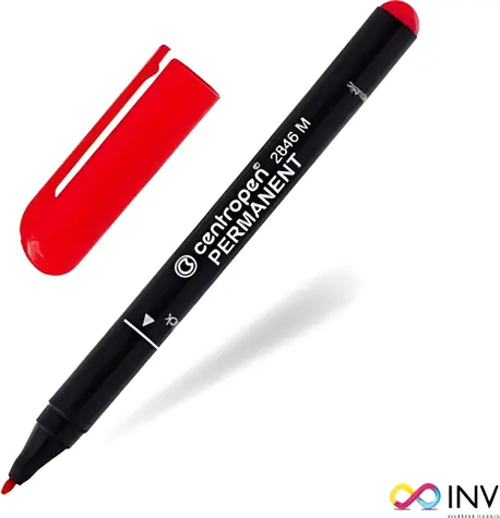 Centropen 2846 orange / Permanentmarker / Zylindrische Spitze / Linienbreite 1 mm / 10 Stück.