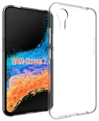 eSTUFF LONDON Schutzhülle für Samsung Galaxy Xcover 7, transparent / TPU