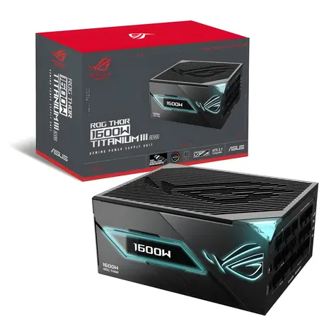 Asus ROG Thor 1600W Titanium III EVO schwarz / Netzteil / ATX / 1600W / 80 PLUS Titanium / modular / OLED-Display