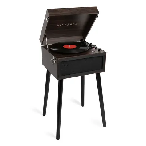 Victrola VTA-75-ESP-INT Liberty Brown / Plattenspieler mit Riemenantrieb / 3 Geschwindigkeiten / Bluetooth / USB / Cinch / FM