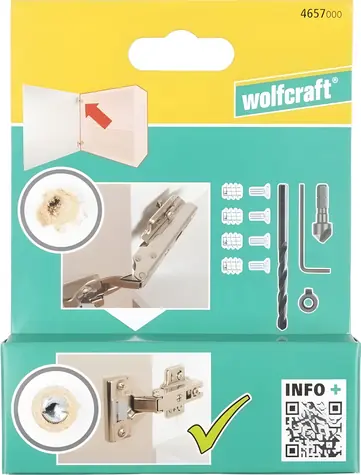 Wolfcraft Scharnierreparaturset / Satz / Korpusseite