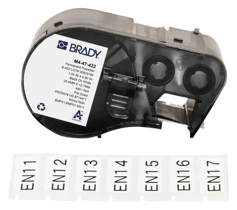 BRADY Polyester-Etiketten, weiß / Druckeretiketten / Polyester / 25,4 x 12,7 mm / 480 Stück