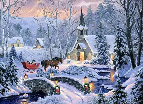 Norimpex Diamantmalerei Weihnachtskutschenfahrt / 30x40 cm