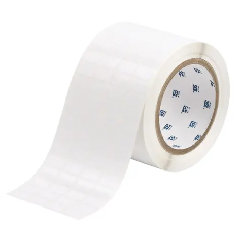 BRADY Polyester-Etiketten, glänzend weiß / Druckeretiketten / Polyester / 76 mm Kern