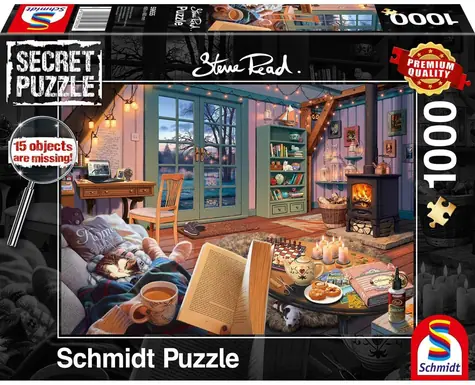 Schmidt Puzzle: Geheimnis im Ferienhaus / 1000 Teile / 15 versteckte Details