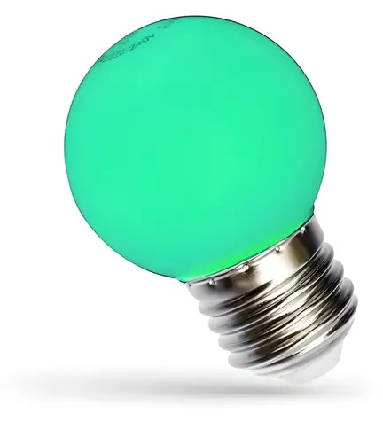 Spectrum LED-Kugel, grün / Glühbirne / E27 / 230 V / 1 W