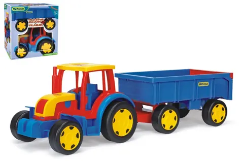 Wader Traktor Gigant mit Seitenverkleidung / Kunststoff / 102 cm / ab 3 Jahren