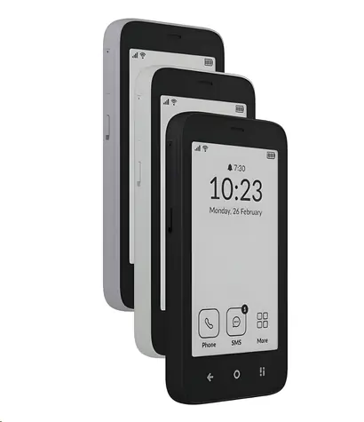 Mudita Kompakt schwarz / Smartphone / 4,3" E-Ink-Display / 3 GB RAM / 32 GB interner Speicher / 4G LTE